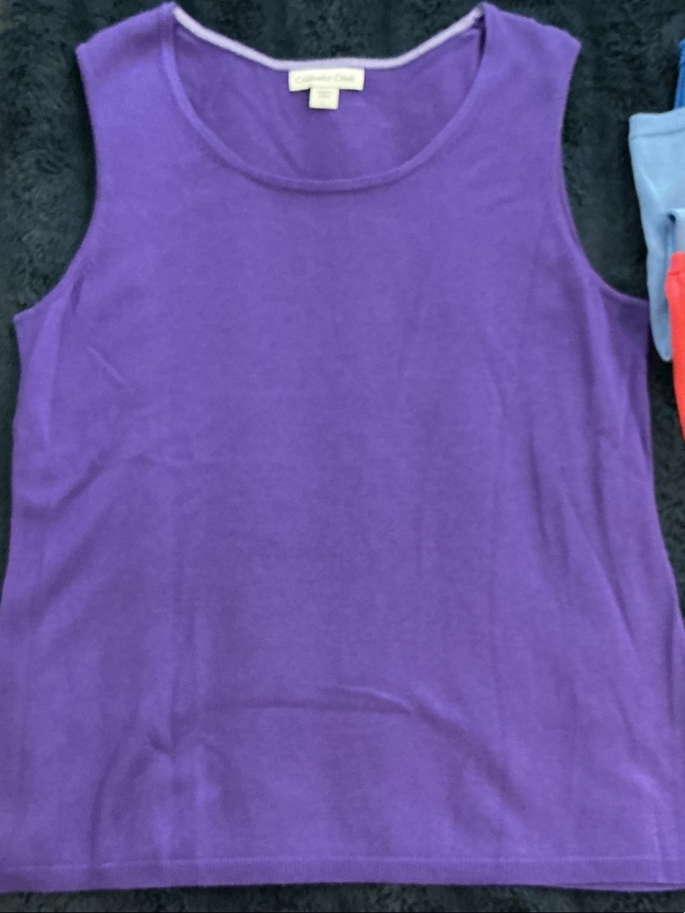Charter Club Deep Purple Scoop Neck Tank